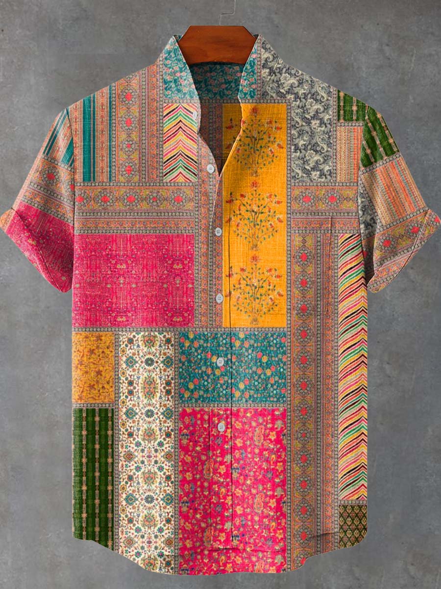 Patchworktryck Casual skjorta - Bild 2