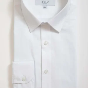 Vit slim fit-skjorta