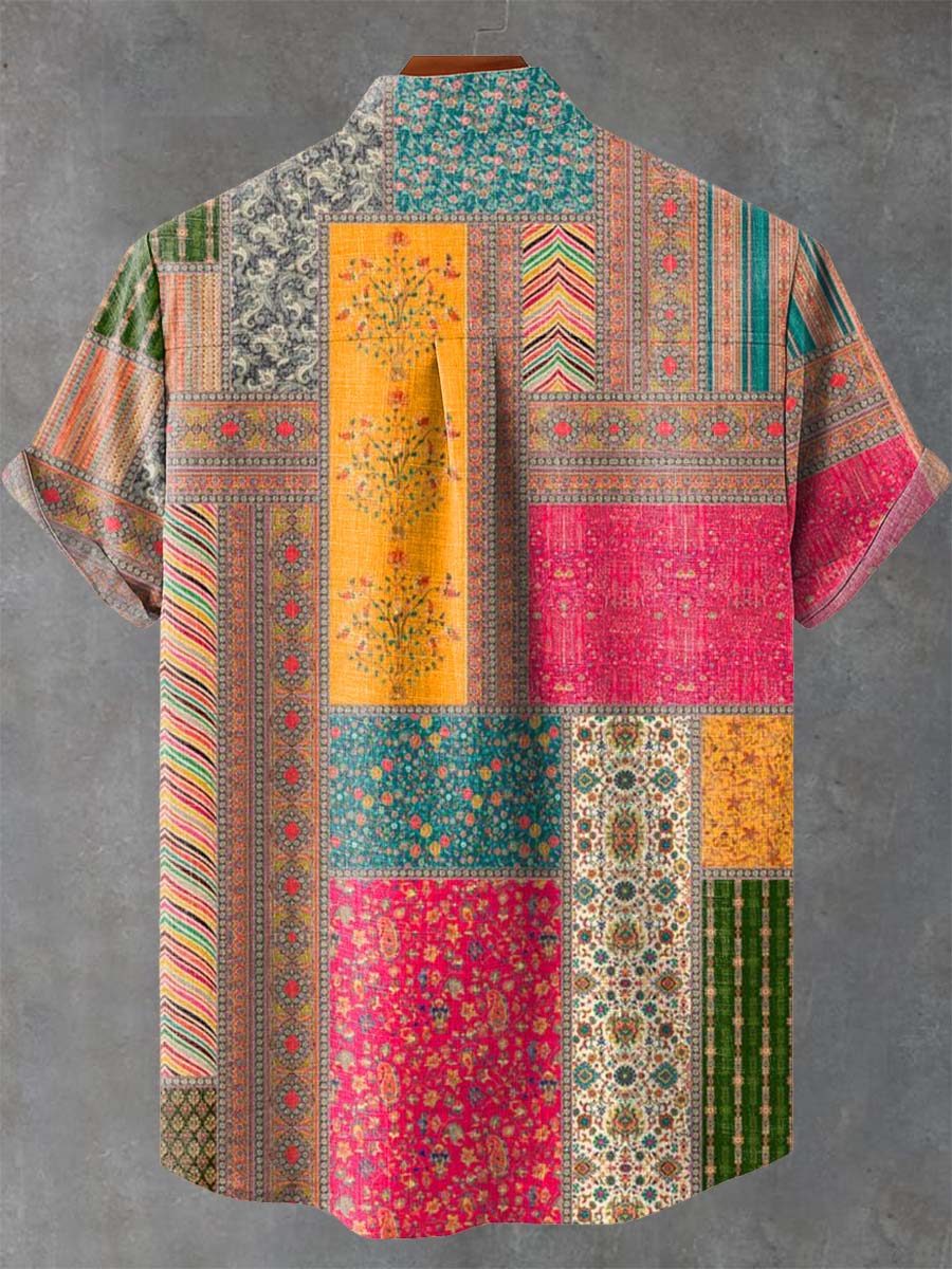 Patchworktryck Casual skjorta - Bild 3
