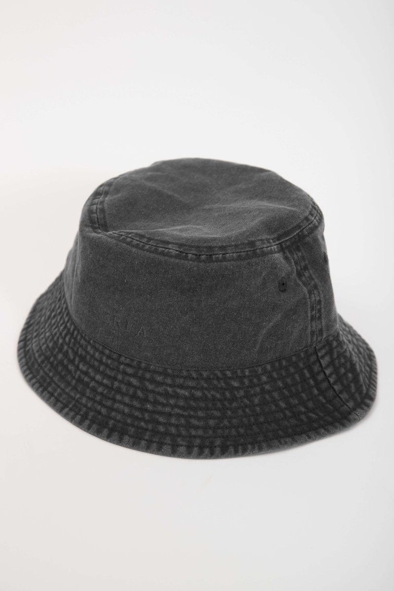 Svart Bucket Hat Washed Cotton