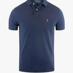 Custom Slim Fit Polo Piké Navy