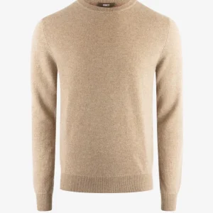 Tröja Rundhals Cashmere Beige Melerad