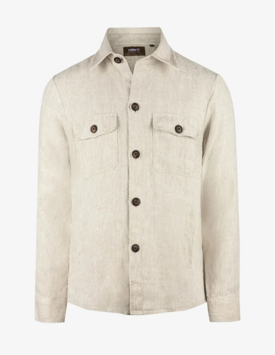 Firenze Overshirt Linne Beige - Bild 2