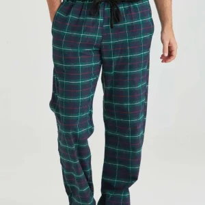 Pyjamasbyxa Flanell - Grön & Röd