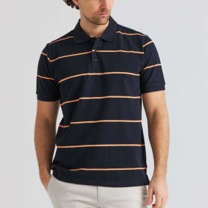 Randig Piké Marinblå & Orange