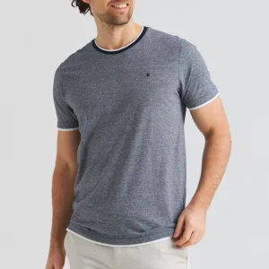 Mörkblå Randig T-shirt