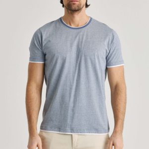 Ljusgrå Randig T-shirt