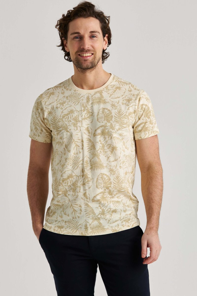 Beige T-shirt Palm Print - Bild 5
