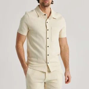 Beige Jerseyskjorta Bomull