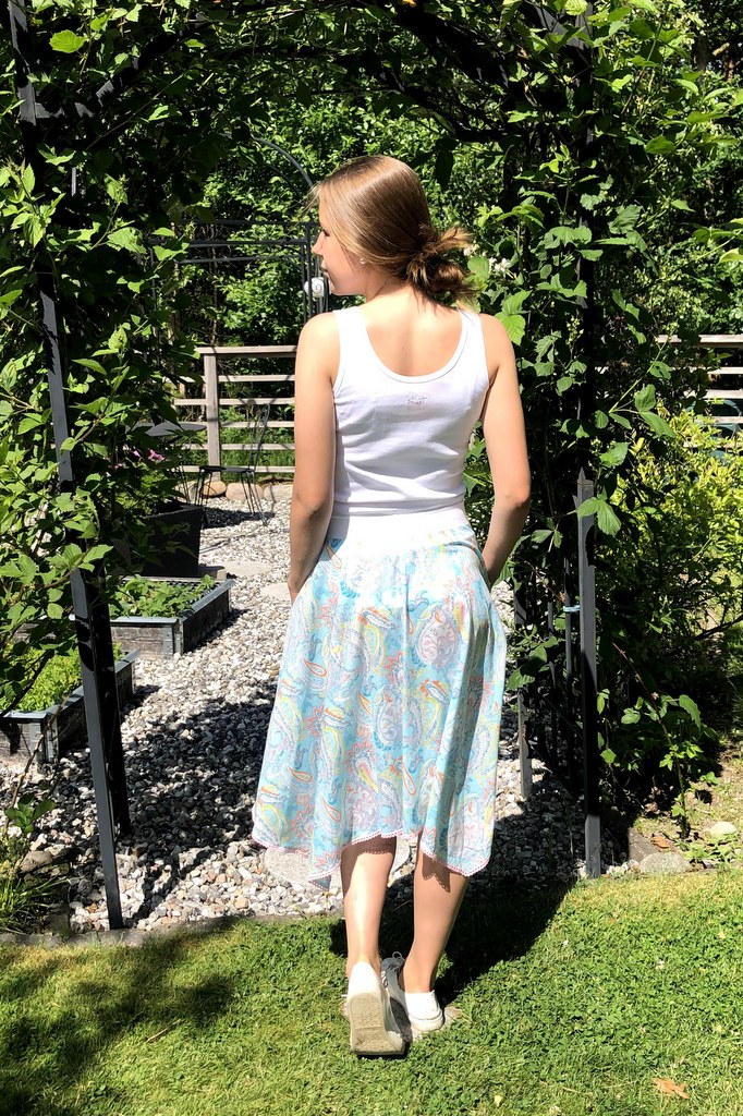 Sommarvals, mönstrad bomullskjol - Bild 3