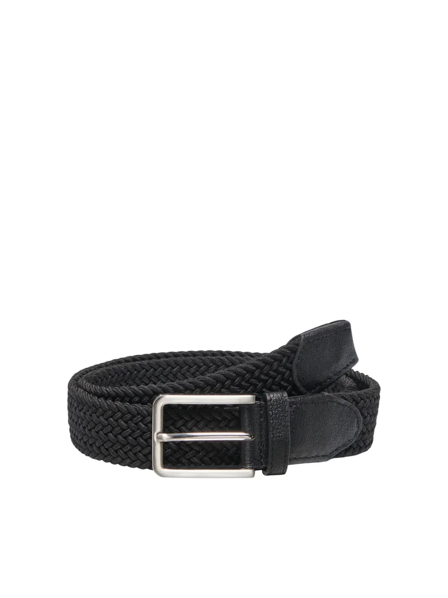 THIBAUT SOLID BRAIDED BELT BLACK - Bild 2
