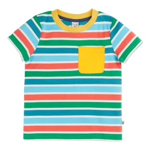 T-shirt randig med ficka